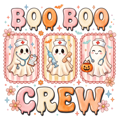 Boo Boo Crew Halloween Nurse Ghost PNG