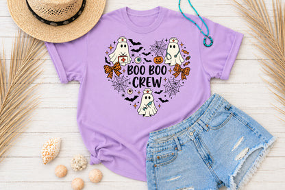 Boo Boo Crew Nurse Ghost Halloween Sublimation PNG Design