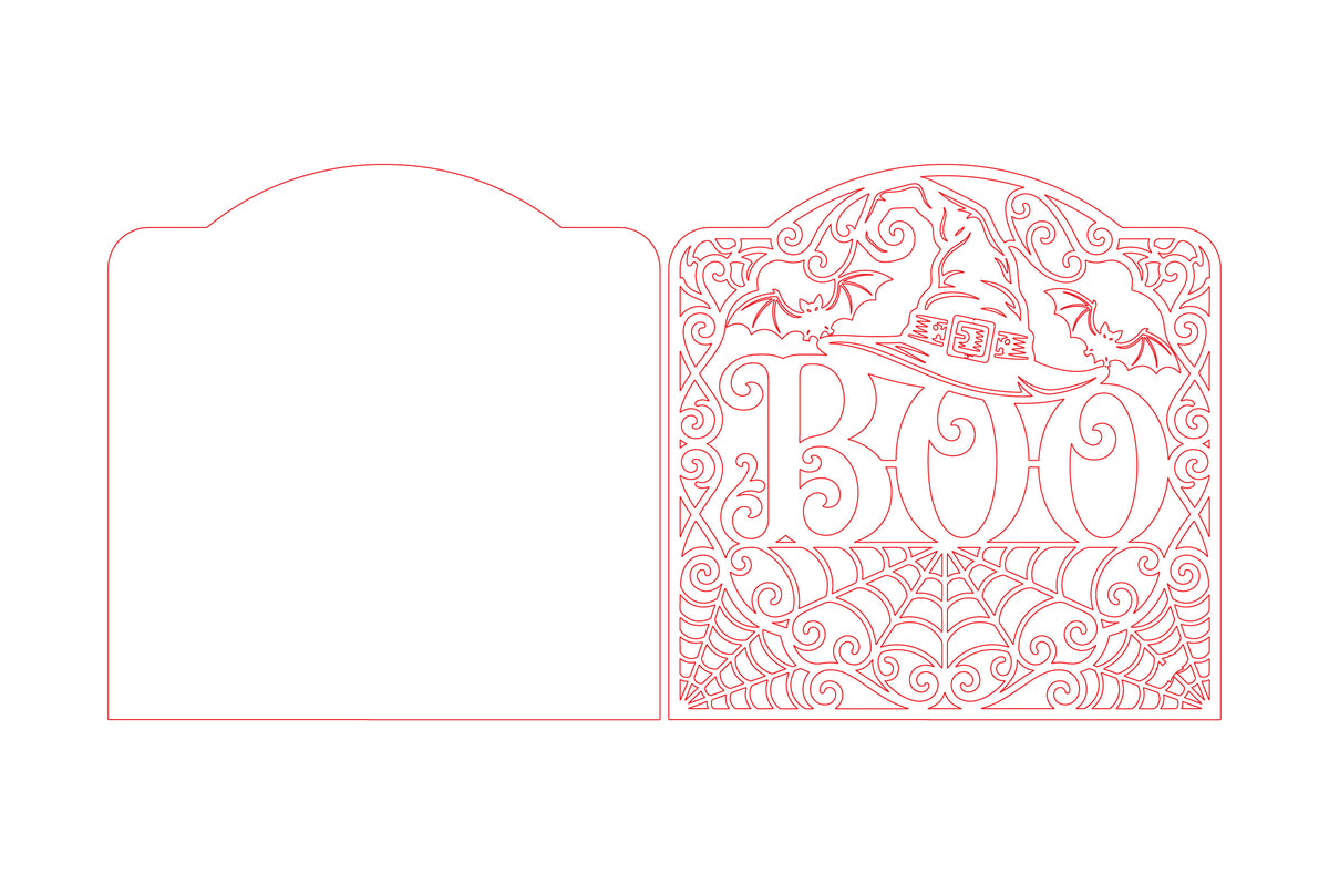 BOO Witch Hat Halloween SVG