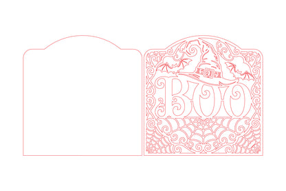 BOO Witch Hat Halloween SVG