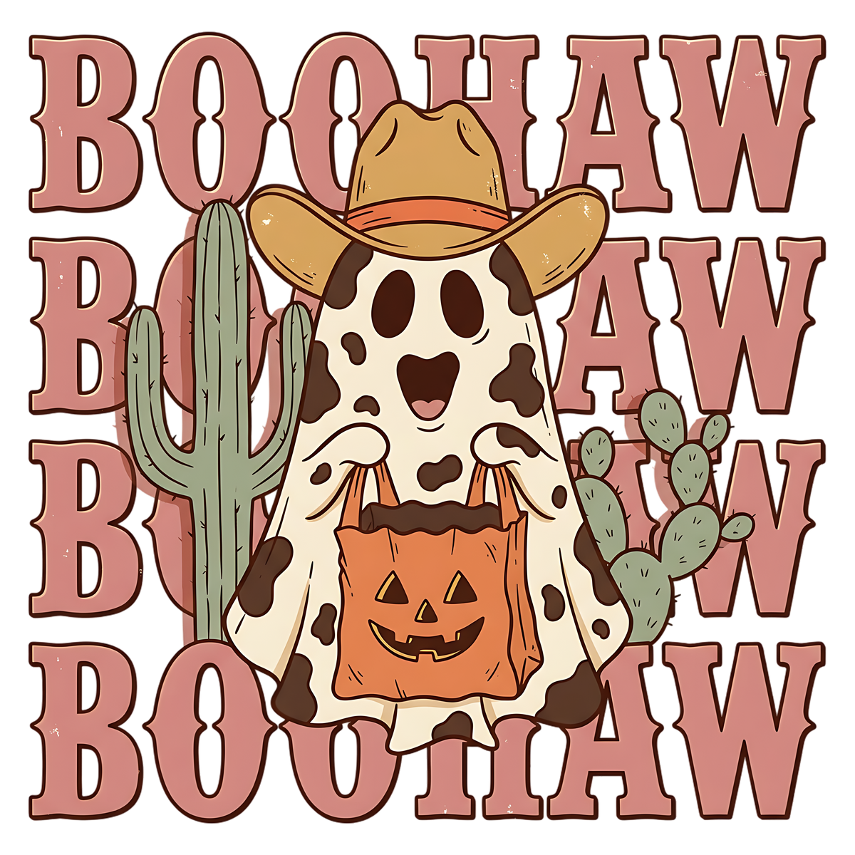 Cowboy Ghost Halloween PNG