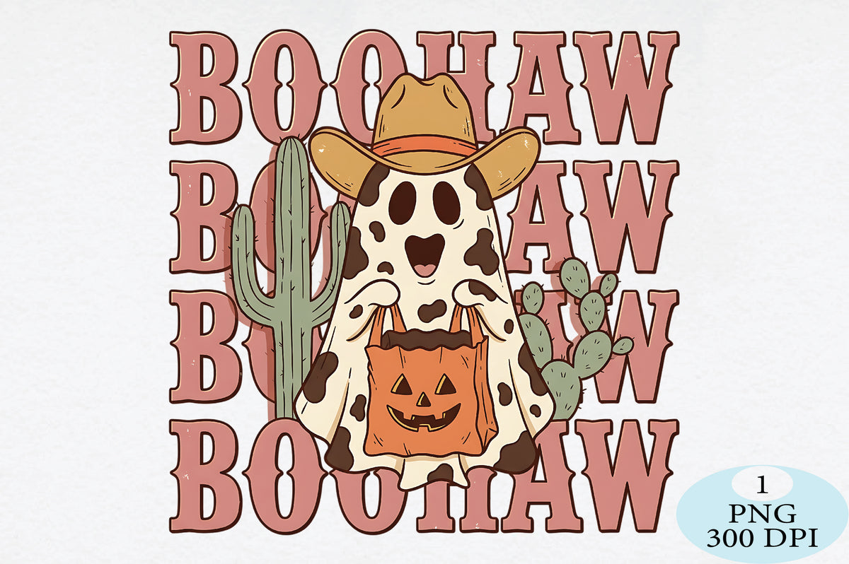 Cowboy Ghost Halloween PNG