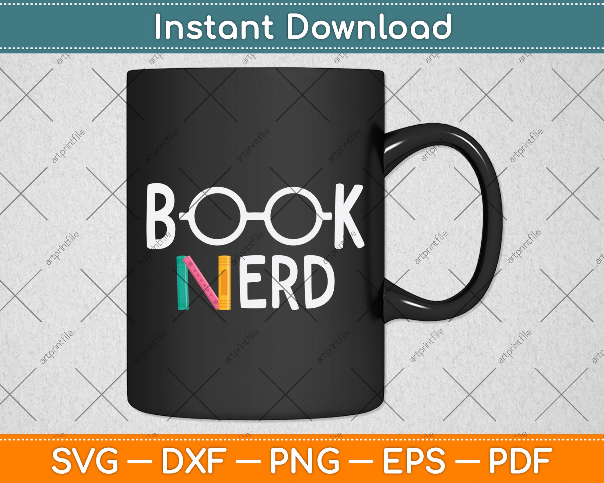 Book Nerd School Librarian Svg Digital Cutting File