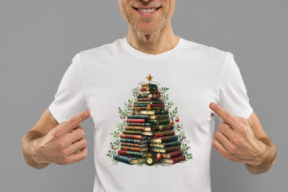 Bookish Christmas Book Tree PNG Christmas Books Sublimation Design
