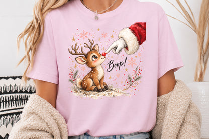 Boop Cute Reindeer PNG Santa Hand Christmas Sublimation Design