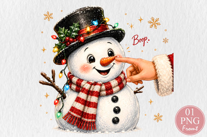 Boop Snowman Christmas PNG Cute Winter Snowman