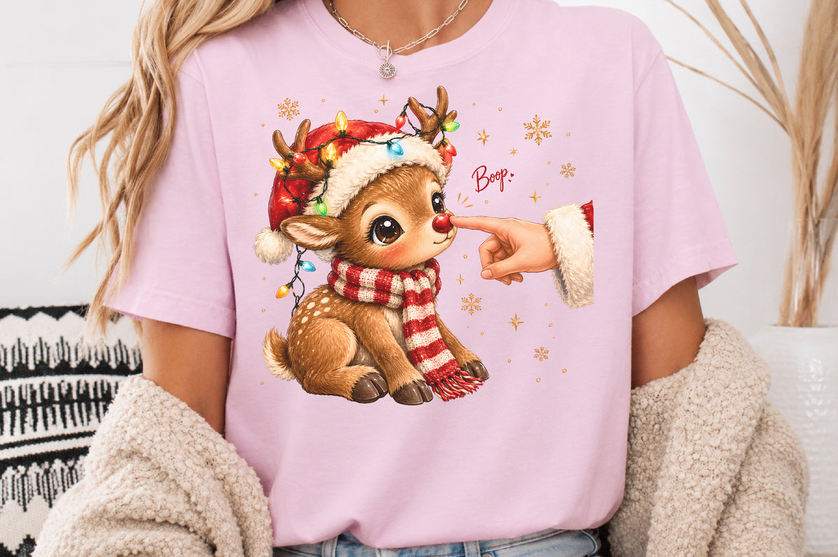 Boop The Nose Reindeer Christmas PNG Cute Holiday