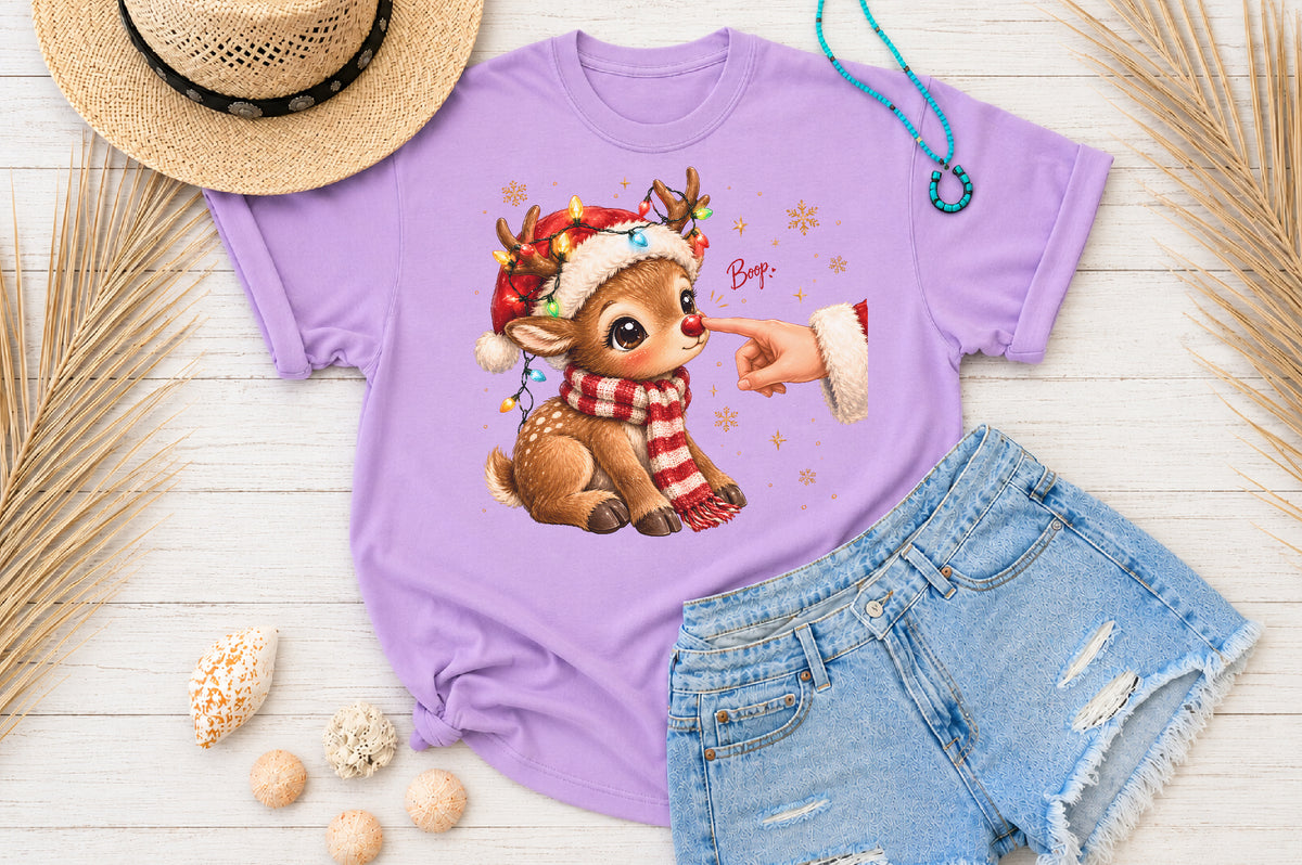 Boop The Nose Reindeer Christmas PNG Cute Holiday