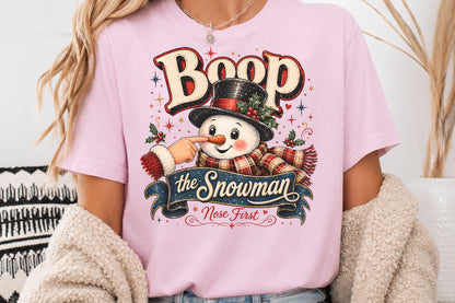 Boop The Nose Snowman Christmas PNG Cute Winter