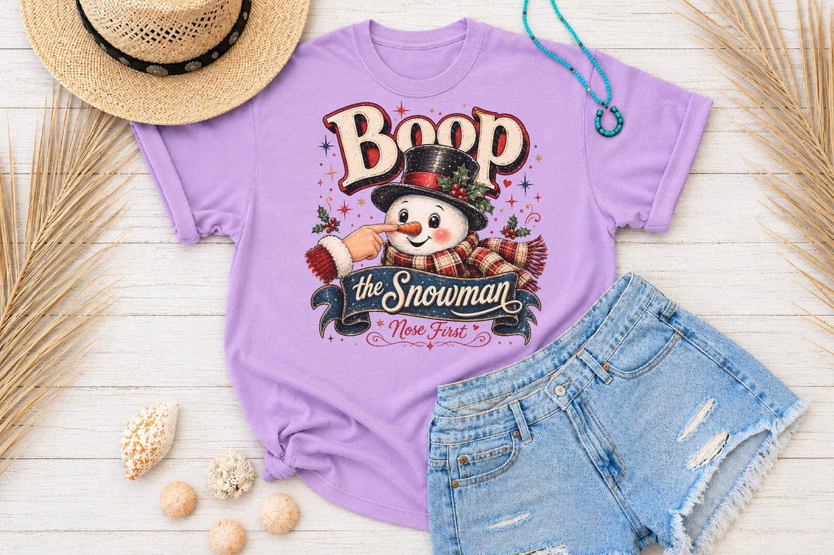 Boop The Nose Snowman Christmas PNG Cute Winter