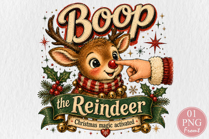 Boop The Reindeer Christmas PNG Cute Holiday Design