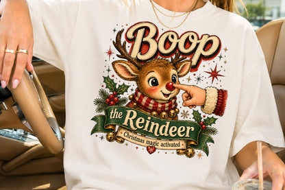 Boop The Reindeer Christmas PNG Cute Holiday Design