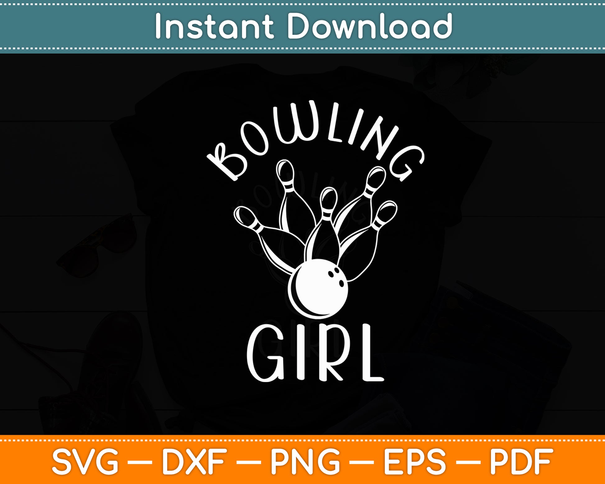 Bowler Girls Birthday Party Funny Svg Digital Cutting File