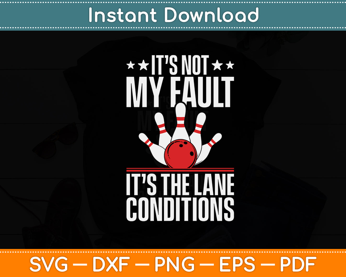 Bowler Team Bowling Lane Spare Bowling Funny Svg Digital Cutting File