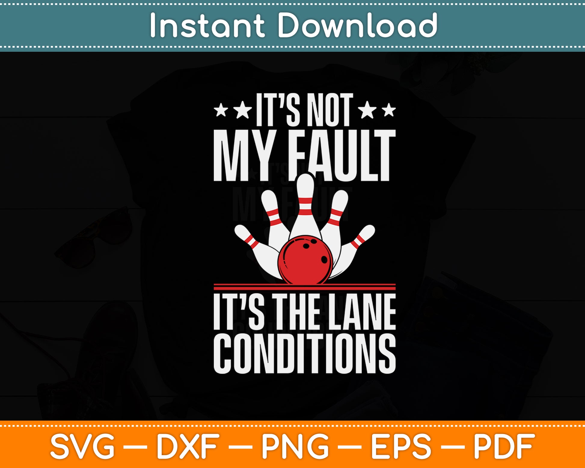 Bowler Team Bowling Lane Spare Bowling Funny Svg Digital Cutting File