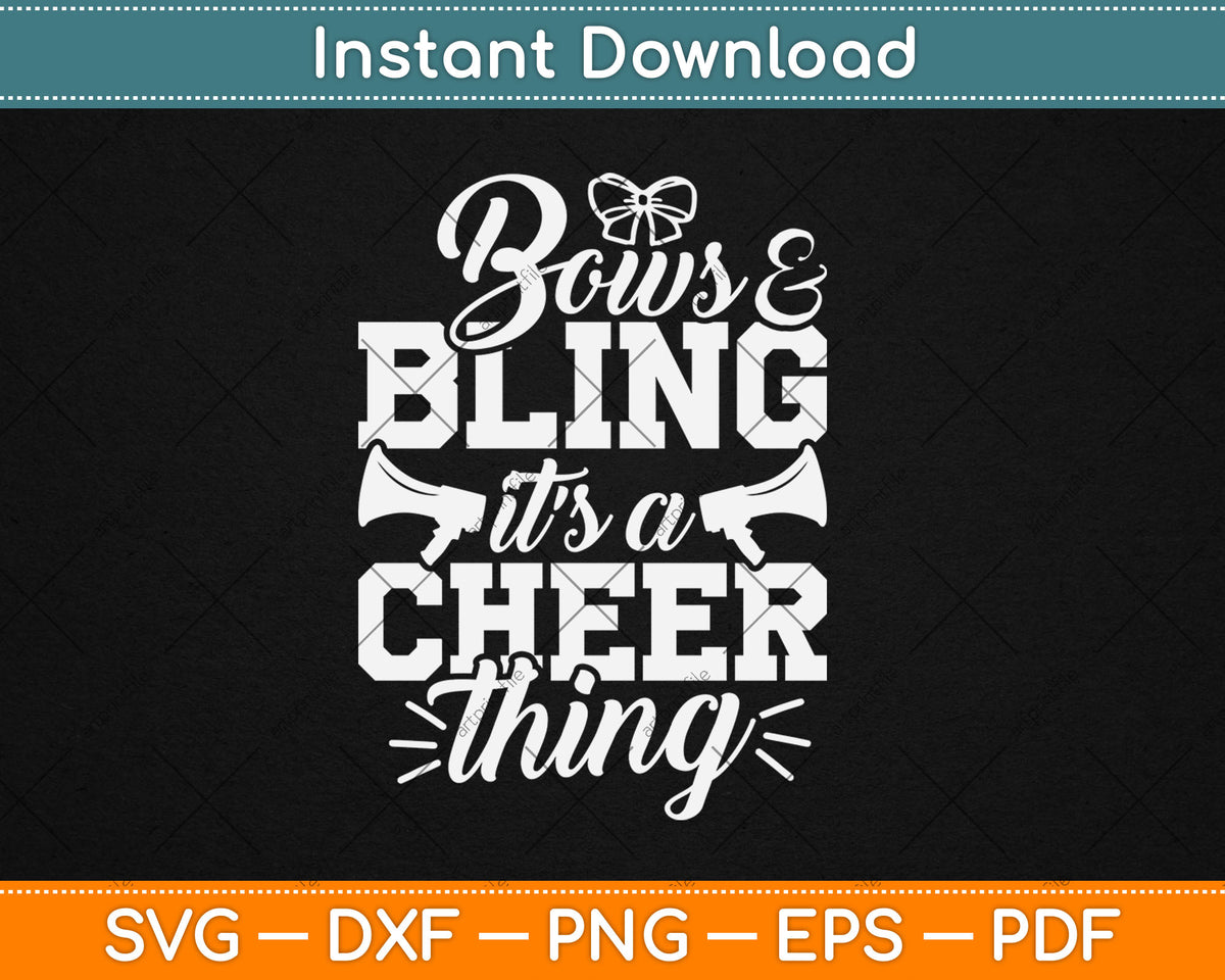 Bows & Being It’s A Cheer Thing Cheerleading Svg Digital Cutting File