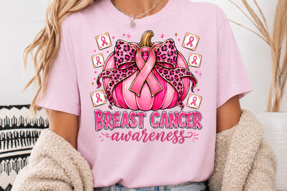 Breast Cancer Awareness PNG Pink Pumpkin Sublimation Design