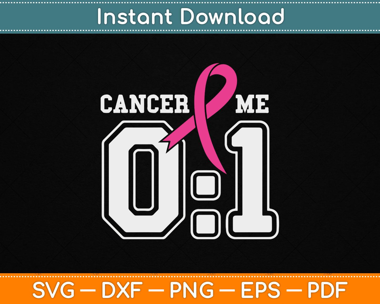 Breast Cancer Awareness Survivor SVG design with pink ribbon quote for strong women cancer fighters digital download