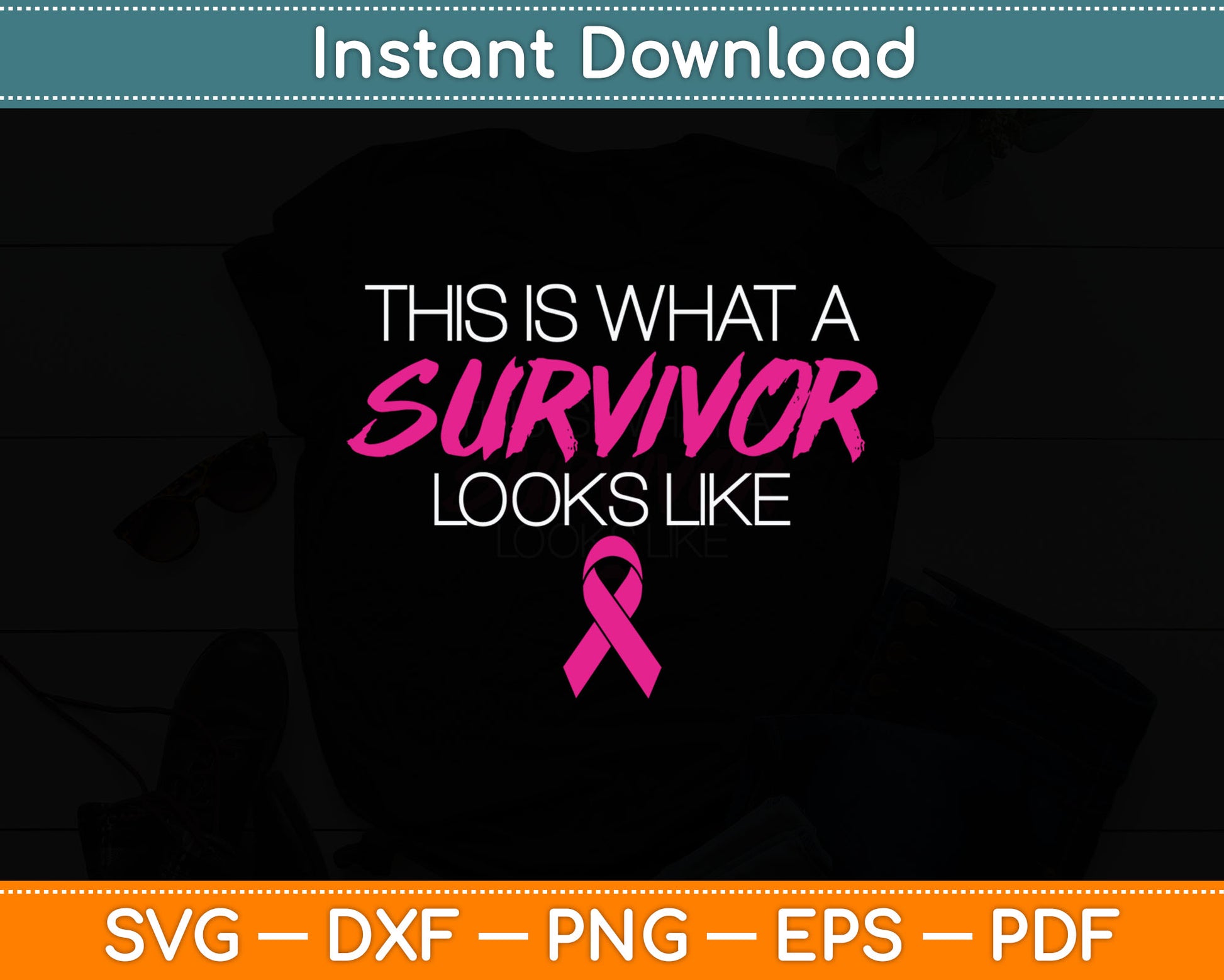 Breast Cancer Awareness Survivor Pink Ribbon Gifts Svg Digital Cutting File
