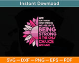 Breast Cancer Awareness Survivor Pink Ribbon Sunflower Svg Digital Cutting File