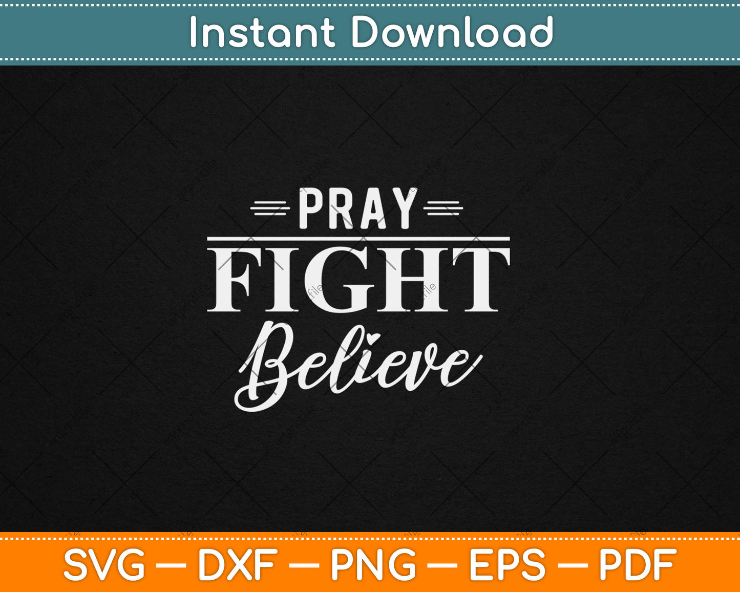 Breast Cancer Pray Fight Believe Pink Ribbon Svg Digital Cutting File