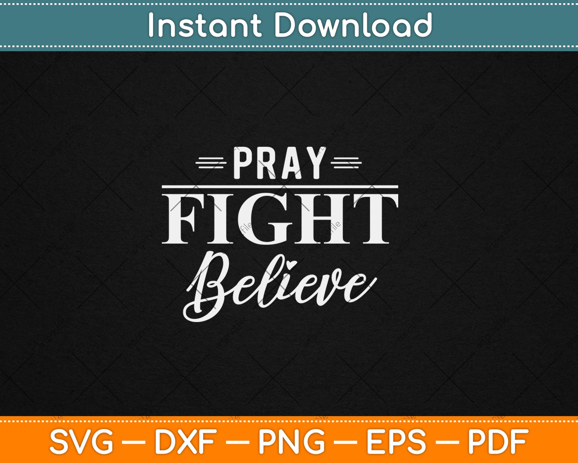Breast Cancer Pray Fight Believe Pink Ribbon Svg Digital Cutting File