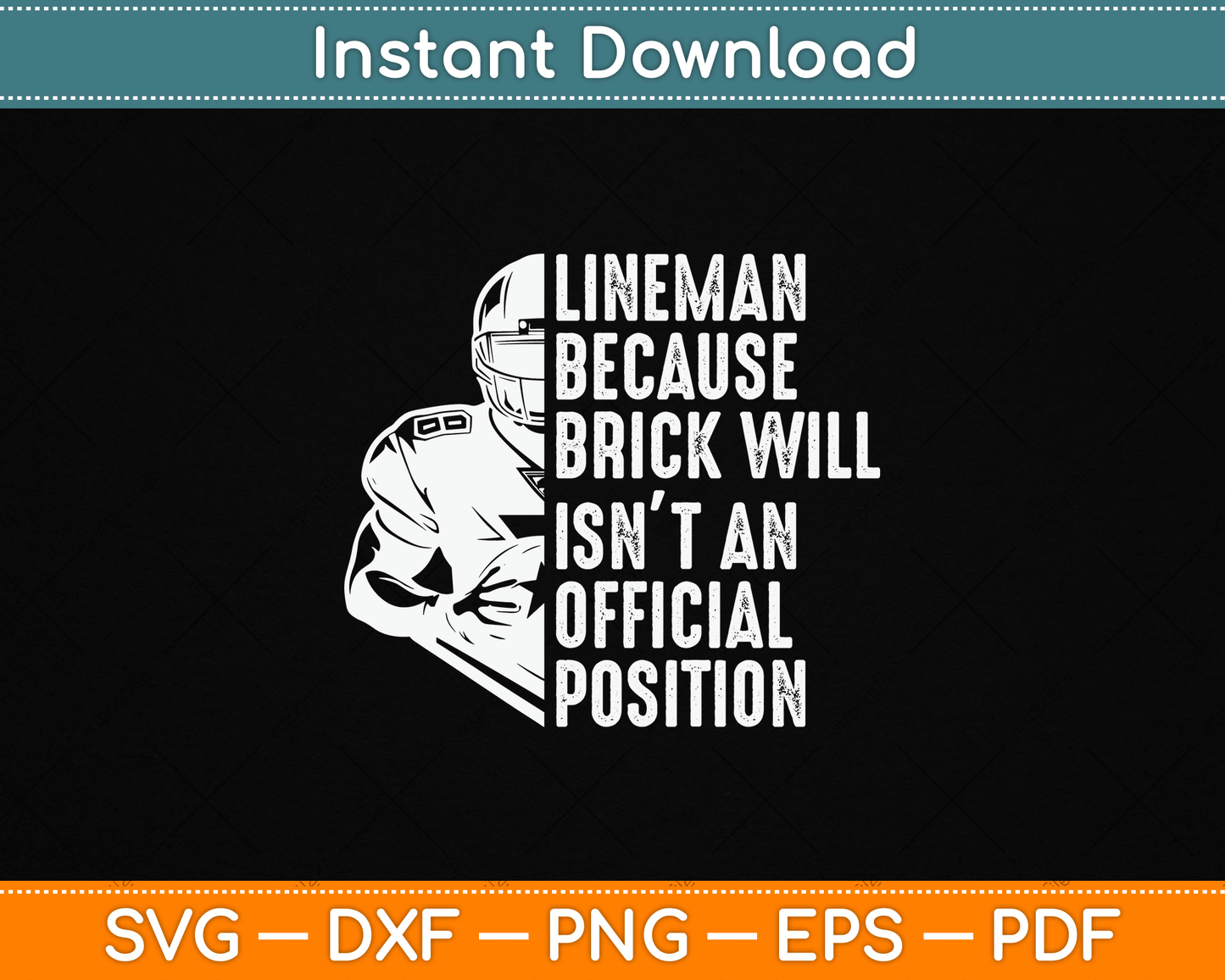 Brick Wall Isn’t Official Position Football Lineman SVG