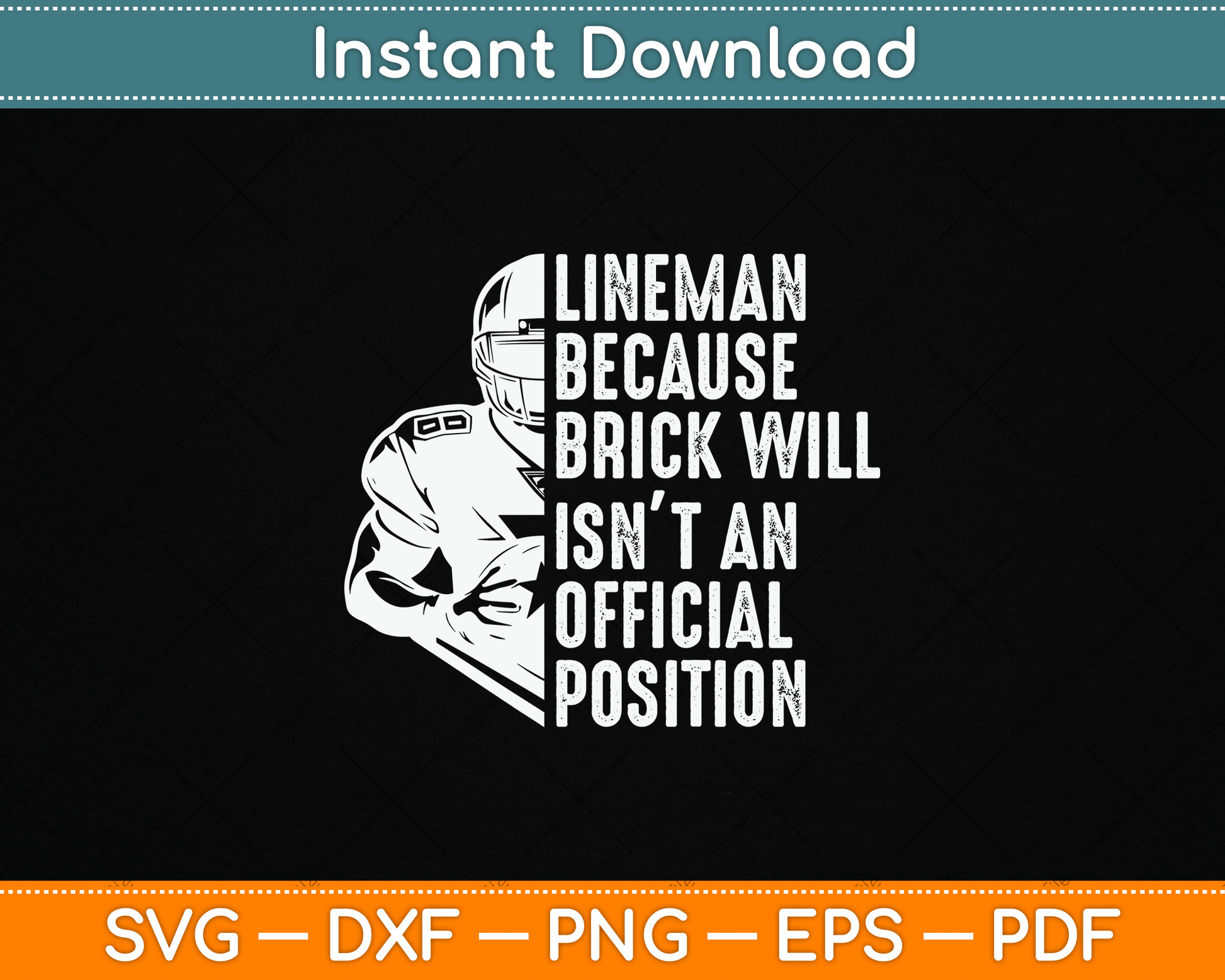 Brick Wall Isn’t Official Position Football Lineman SVG
