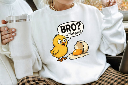 Bro Is That You Funny Chicken Egg Chick PNG Cute Poultry Design