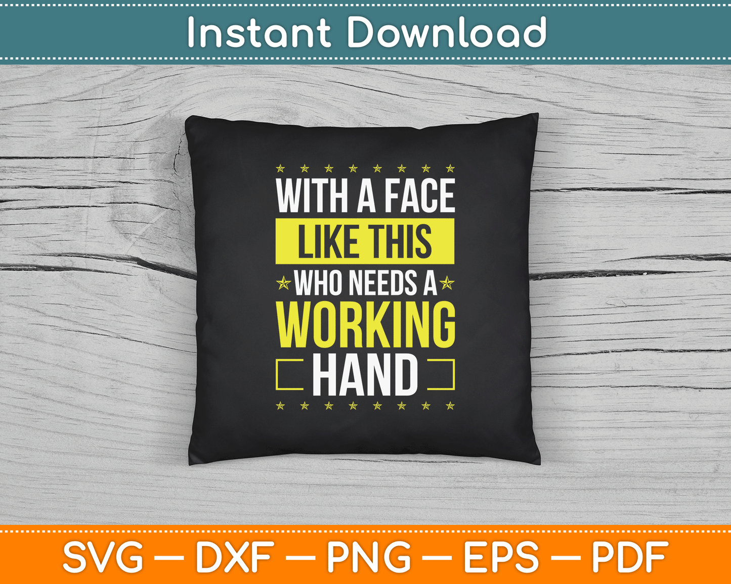 Broken Hand Survivor Funny Hand Broken Surgery SVG Digital Cutting File