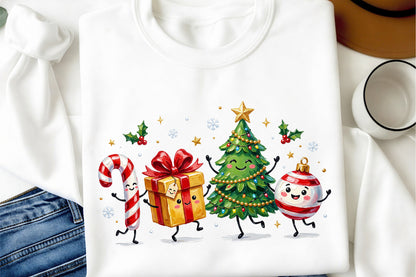 Cute Christmas Characters PNG Christmas Sublimation Holiday Clipart