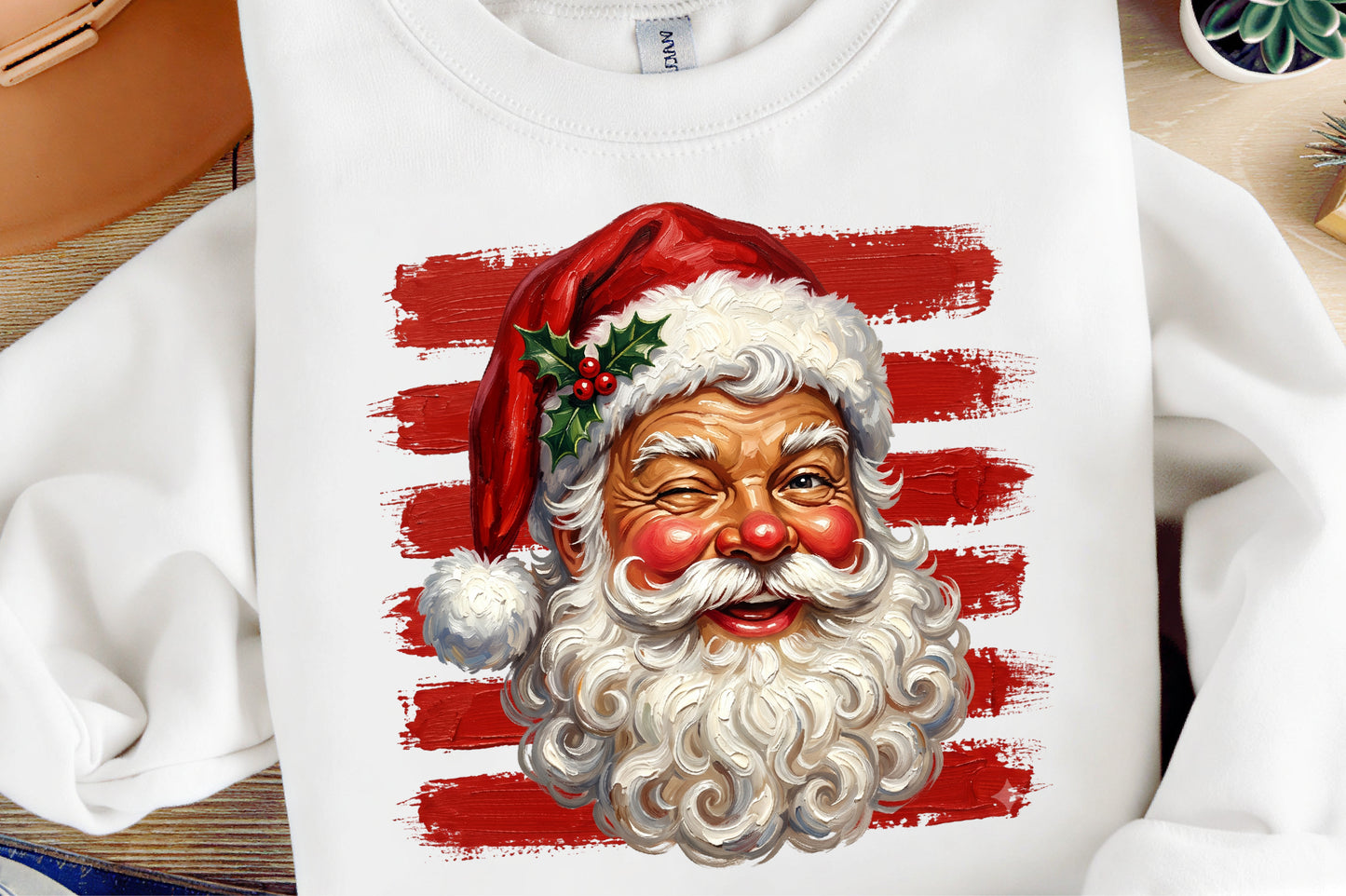 Funny Santa Claus Christmas PNG Cute Santa Face Holiday Clipart