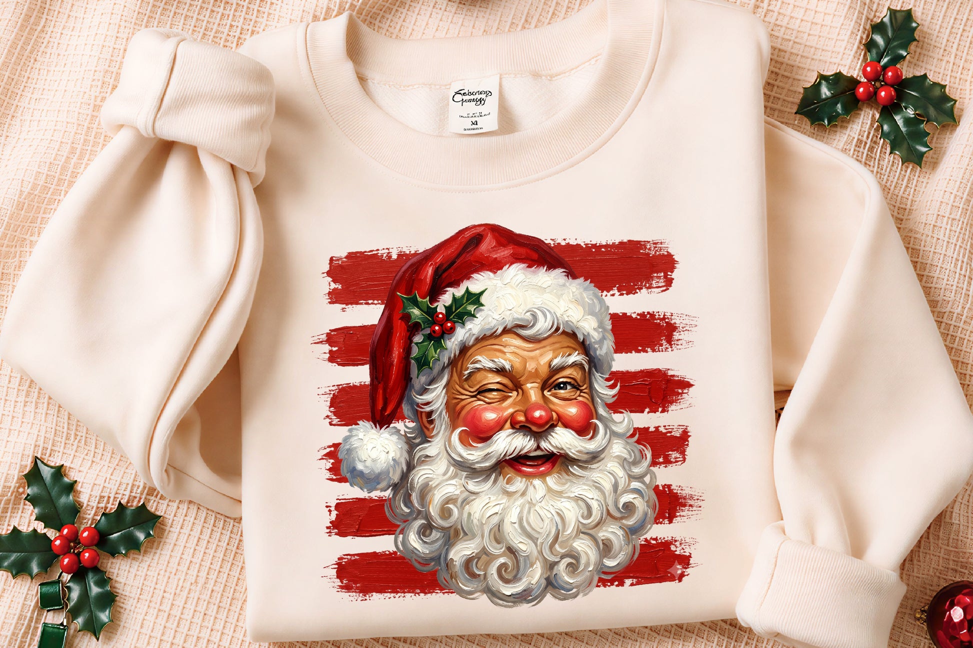 Funny Santa Claus Christmas PNG Cute Santa Face Holiday Clipart