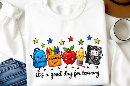 Good Day for Learning PNG Back to School Teacher School Supplies