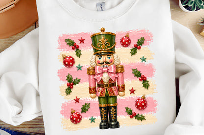 Pink Nutcracker Christmas PNG Pink Bow Holiday Nutcracker Clipart