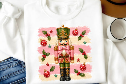 Pink Nutcracker Christmas PNG Pink Bow Holiday Nutcracker Clipart