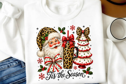 Santa Christmas PNG Leopard Santa Tumbler Tree Holiday Christmas Clipart