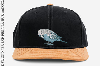 Budgie Parrot Embroidery Designs – Cute Parrot Machine Embroidery Pattern, Colorful Bird Embroidery Design