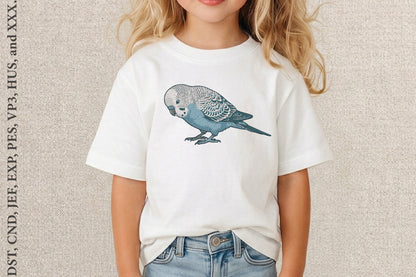 Budgie Parrot Embroidery Designs – Cute Parrot Machine Embroidery Pattern, Colorful Bird Embroidery Design