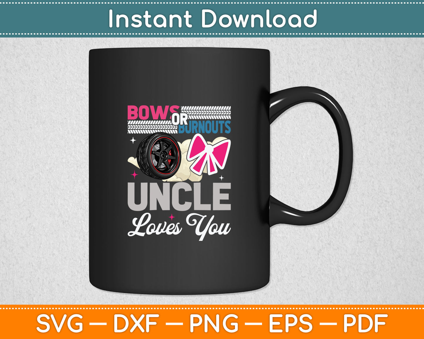 Bows Or Grandma Uncle Loves You Svg Digital Cutting File