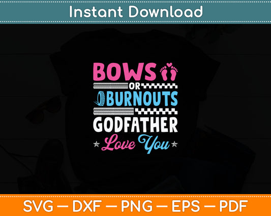 Burnouts Or Bows Gender Reveal Party Svg Digital Cutting File