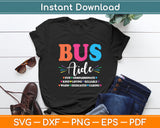 Bus Driver Aide Back to School Matching Group Squad Svg Digital Cutting File