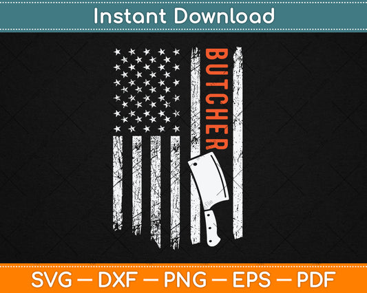 Butcher American Flag 4th Of July Svg Digital Cutting File