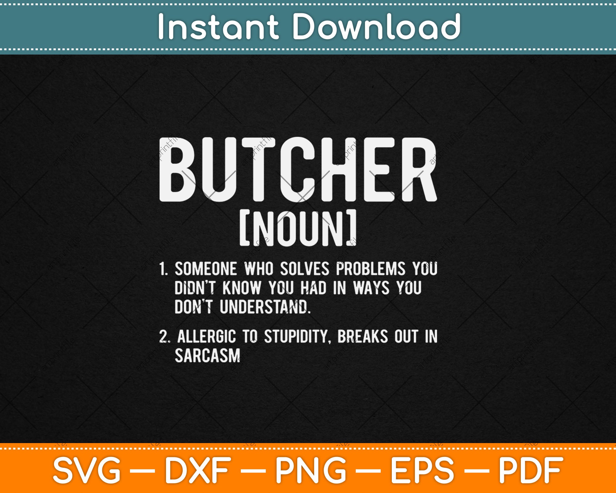 Butcher Definition Butchery Butcher Svg Digital Cutting File – artprintfile