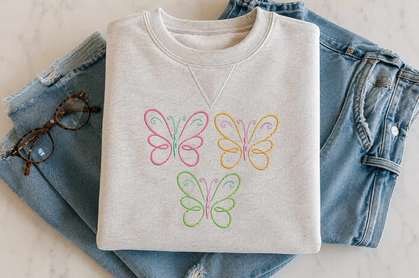 Butterfly Embroidery Design – Beautiful Butterfly Machine Embroidery Pattern, Elegant Nature & Floral Embroidery Design
