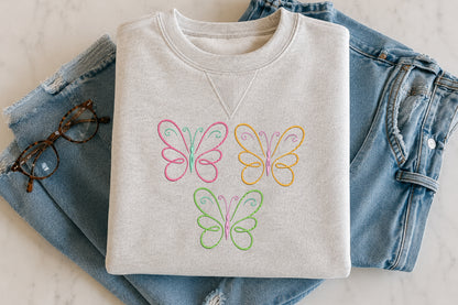Butterfly Embroidery Design – Beautiful Butterfly Machine Embroidery Pattern, Elegant Nature & Floral Embroidery Design