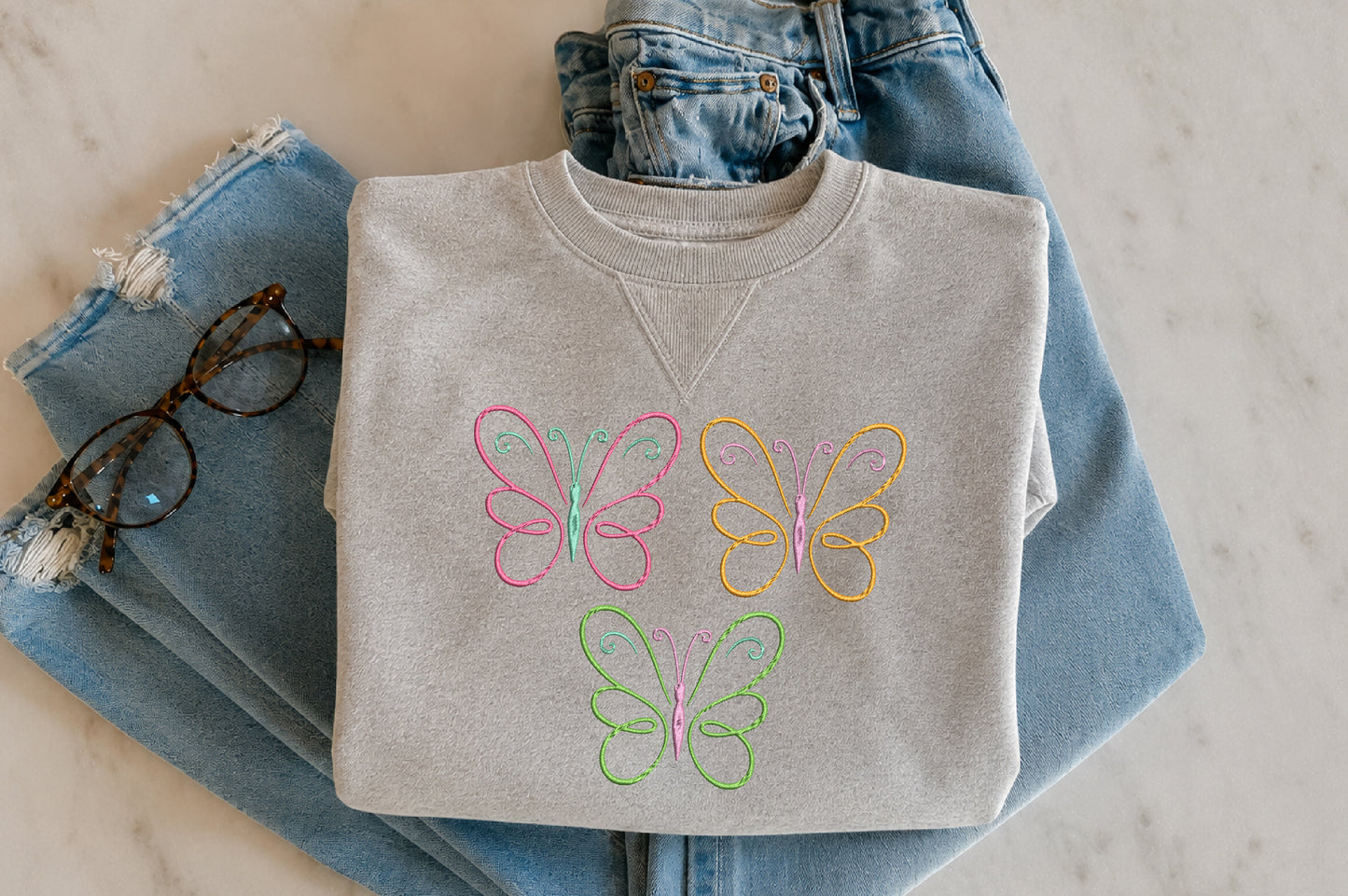Butterfly Embroidery Design – Beautiful Butterfly Machine Embroidery Pattern, Elegant Nature & Floral Embroidery Design