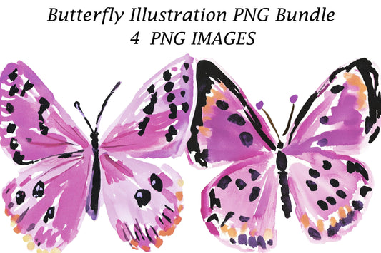 Butterfly Illustration PNG Bundle
