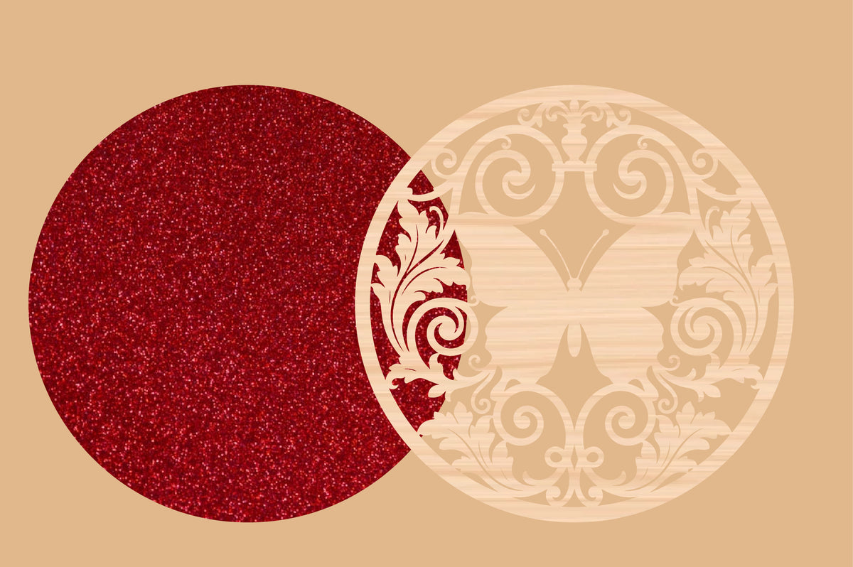 Butterfly Round Sign Laser Cut SVG
