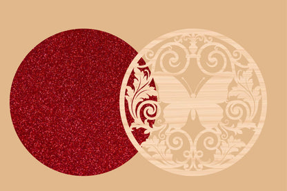 Butterfly Round Sign Laser Cut SVG